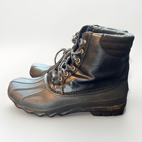 SPERRY Men’s Black Waterproof Avenue Round Toe Lace-Up Duck Boots 8.5‎ M main image 4